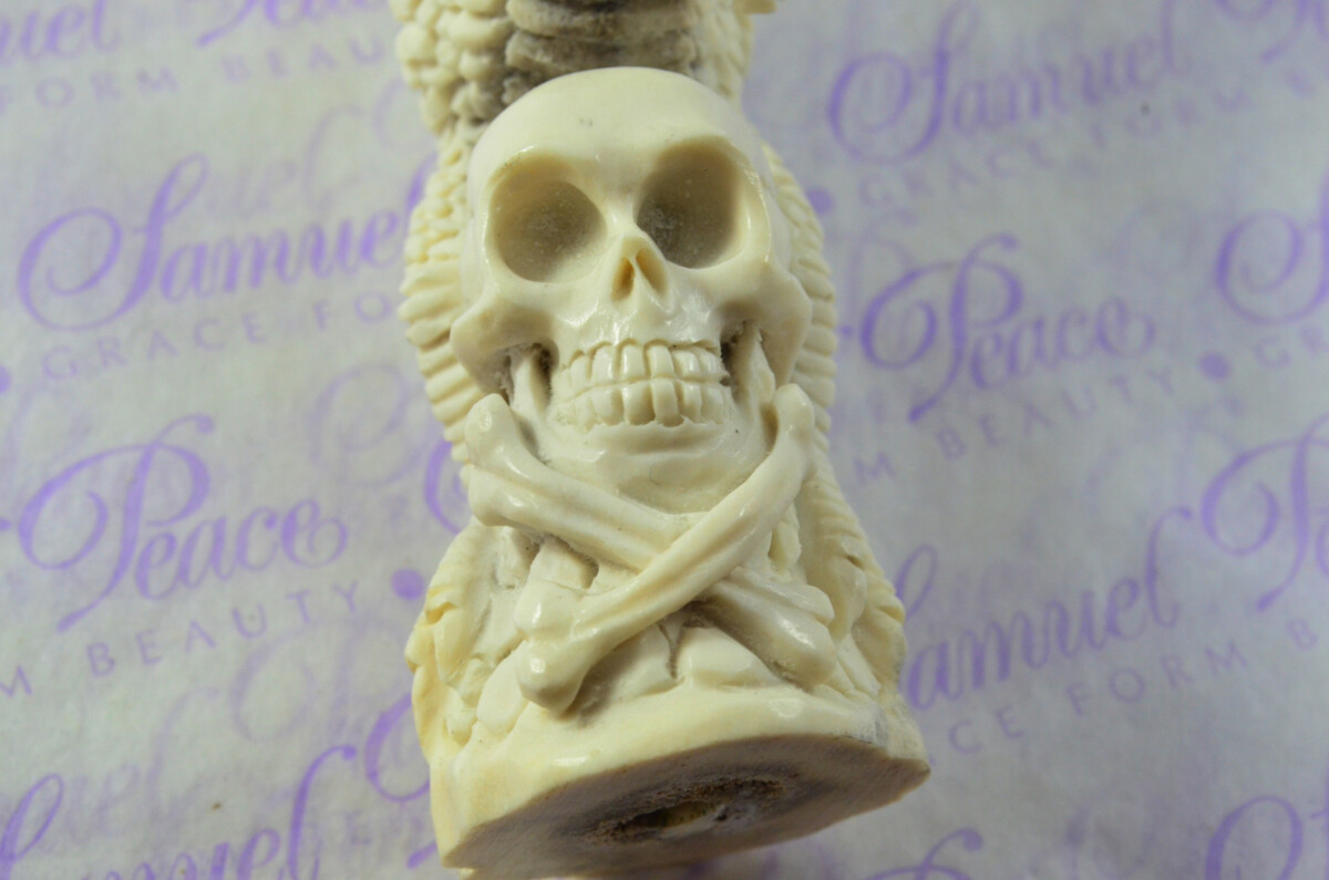 Hand Carved Dragon Walking Stick Cane Top Handle Stag Antler Horn Made Sheffield England - Image 5