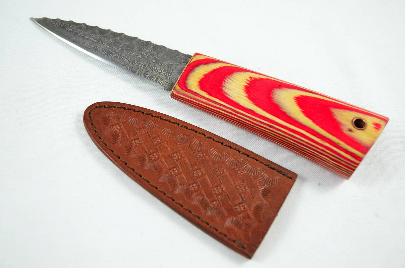 A Genuine Laminate Handled Damascus Steel Dirk Made In Sheffield England