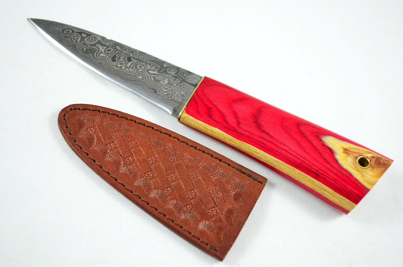 A Genuine Laminate Handled Damascus Steel Dirk Made In Sheffield England