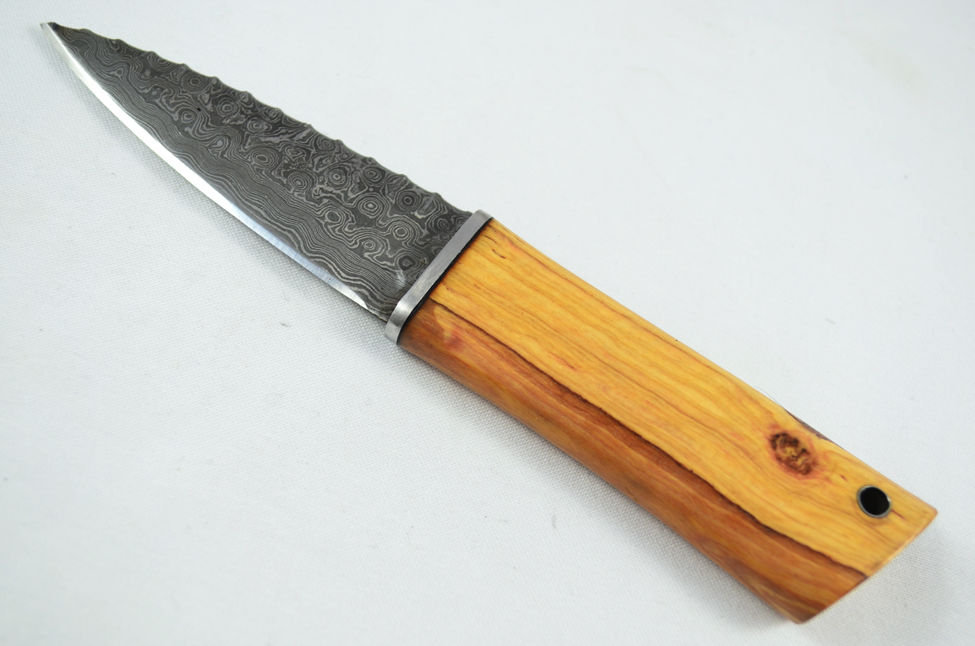A Genuine Olive Wood Handled Damascus Steel Dirk Made In Sheffield England - Image 2