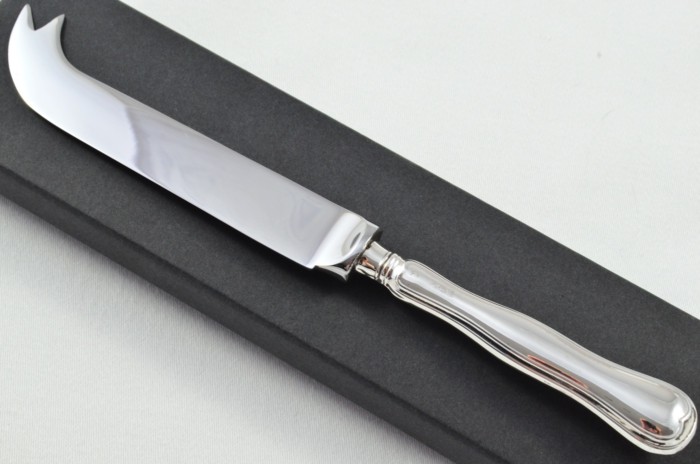 Antique Sheffield Sterling Silver Handled Cheese Knife New Fiddle Pattern 1922