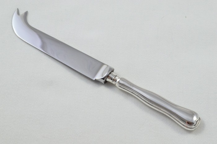 Antique Sheffield Sterling Silver Handled Cheese Knife New Fiddle Pattern 1922 - Image 2
