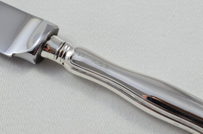Antique Sheffield Sterling Silver Handled Cheese Knife New Fiddle Pattern 1922 - Image 4