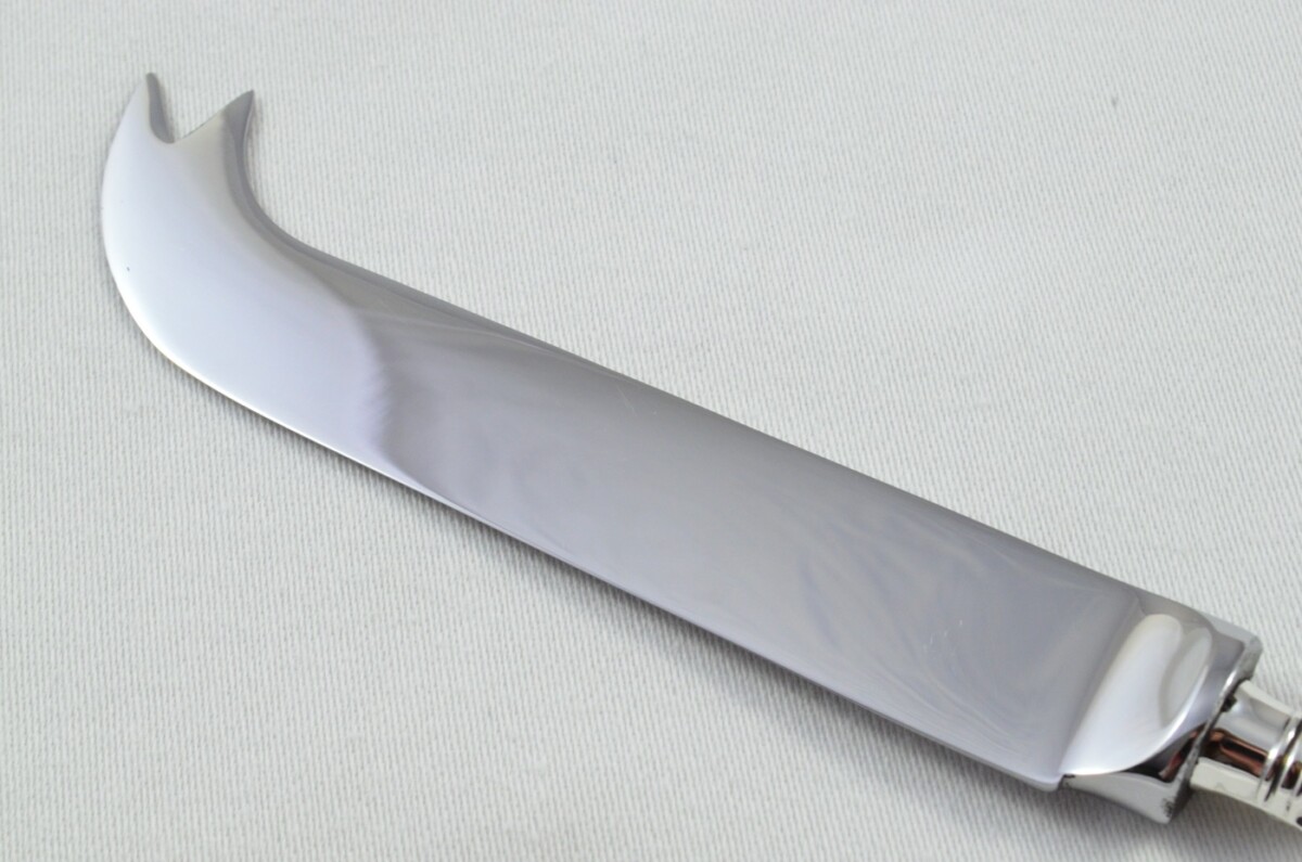 Antique Sheffield Sterling Silver Handled Cheese Knife New Fiddle Pattern 1922 - Image 5