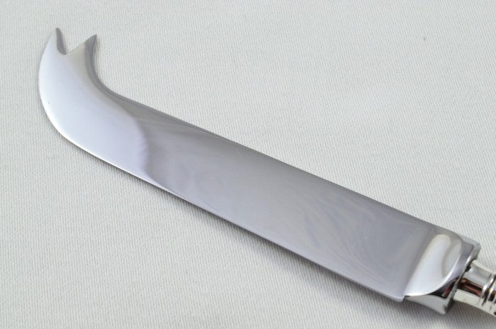 Antique Sheffield Sterling Silver Handled Cheese Knife New Fiddle Pattern 1922 - Image 5