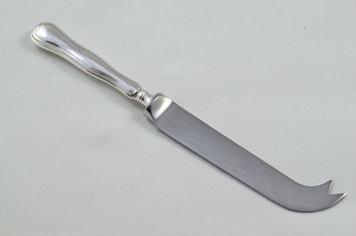 Antique Sheffield Sterling Silver Handled Cheese Knife New Fiddle Pattern 1922 - Image 6