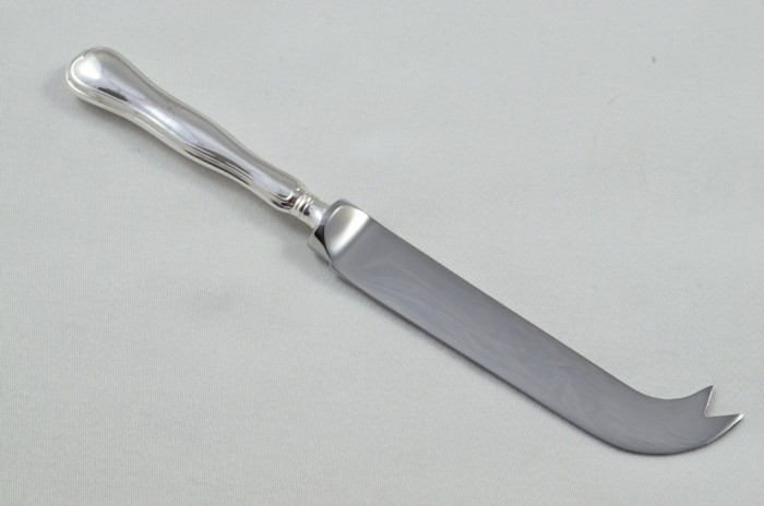 Antique Sheffield Sterling Silver Handled Cheese Knife New Fiddle Pattern 1922 - Image 6