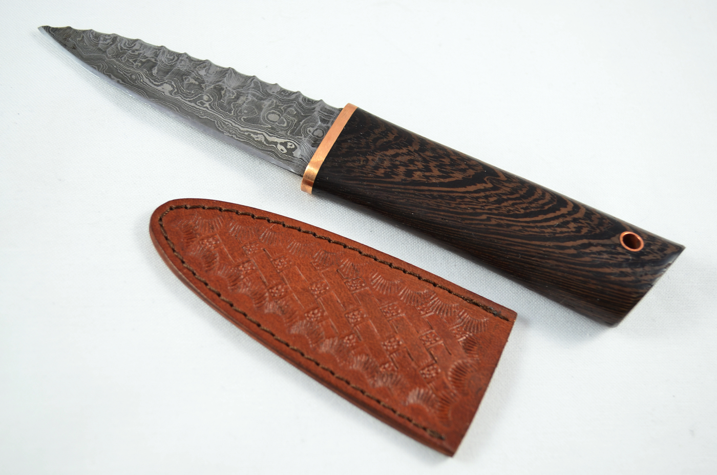 A Genuine Laminate Handled Damascus Steel Dirk Made In Sheffield England