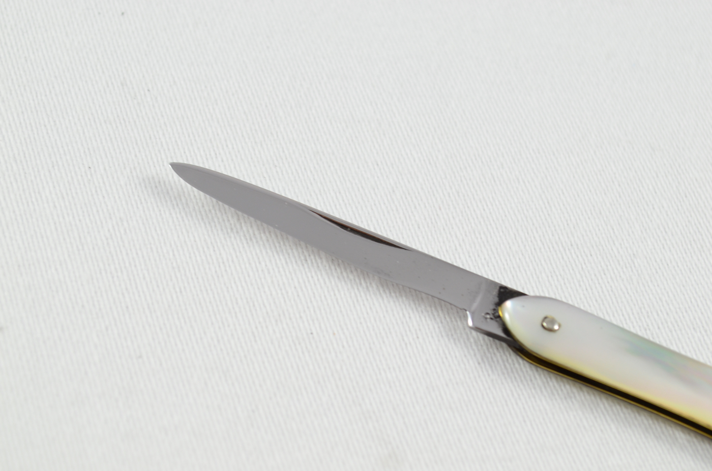 Antique Quill Knife With Hand Carved Mother Of Pearl Handle 1880 - Image 2