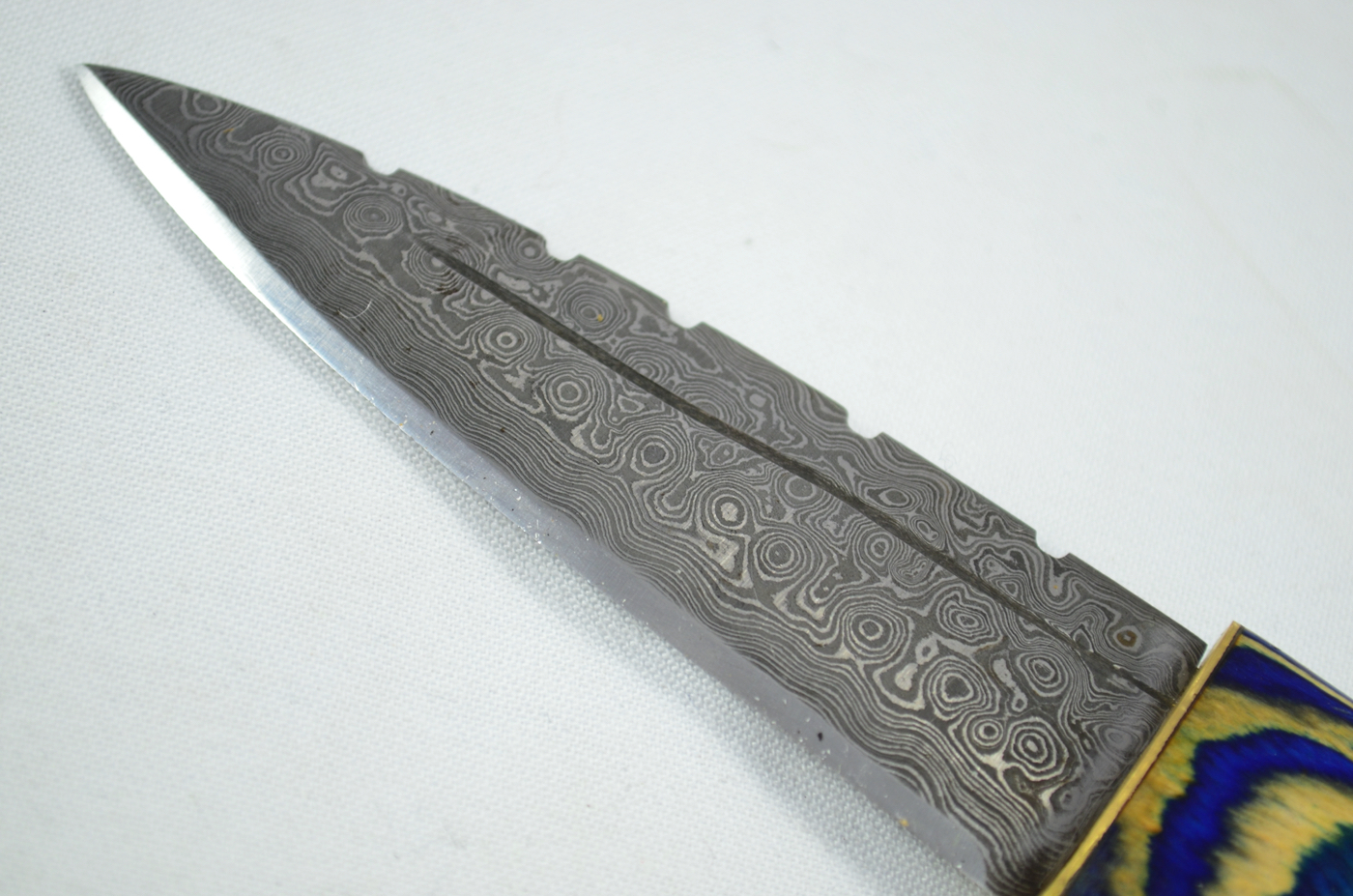 A Genuine Laminate Handled Damascus Steel Dirk Made In Sheffield England - Image 4