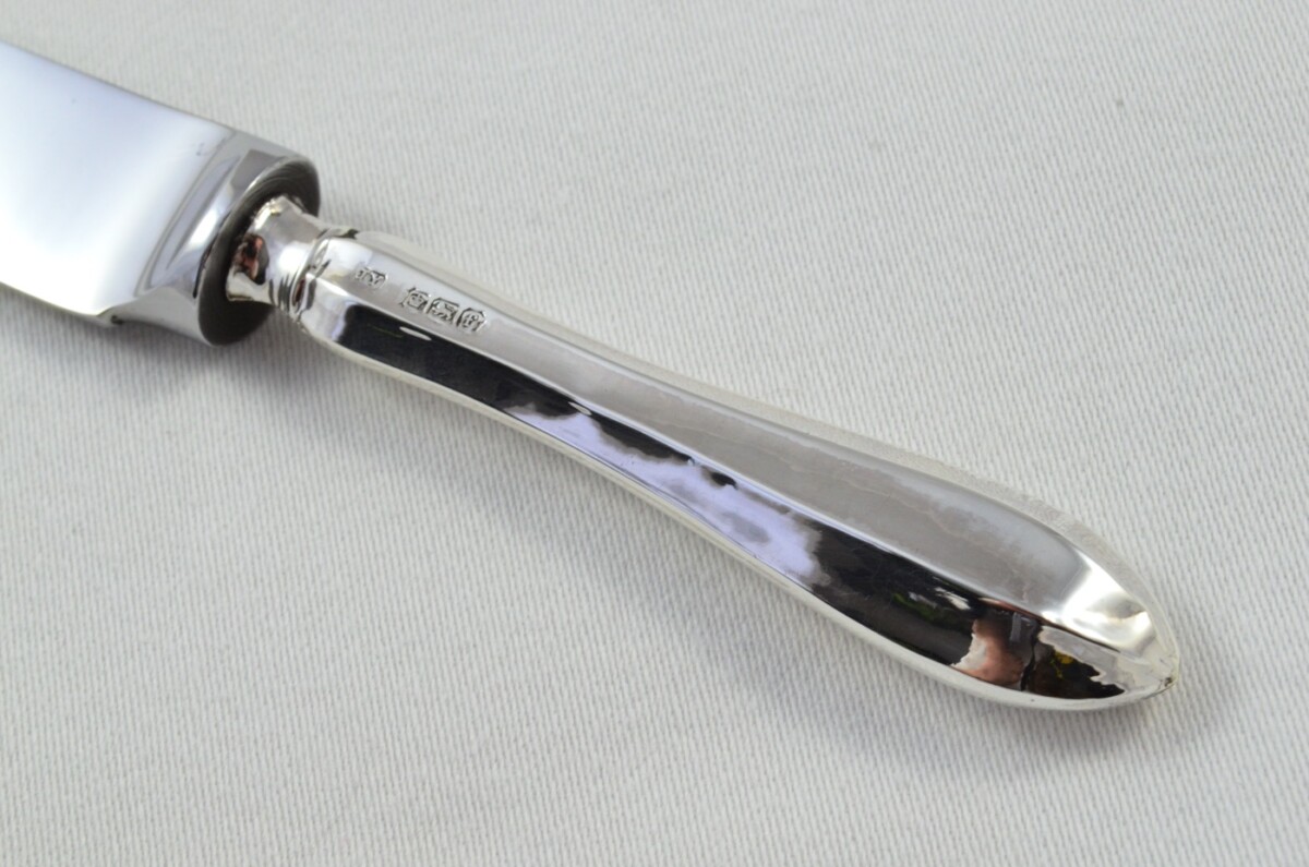 Antique Sheffield Sterling Silver Handled Cheese Knife Banquet Pattern 1923 - Image 3