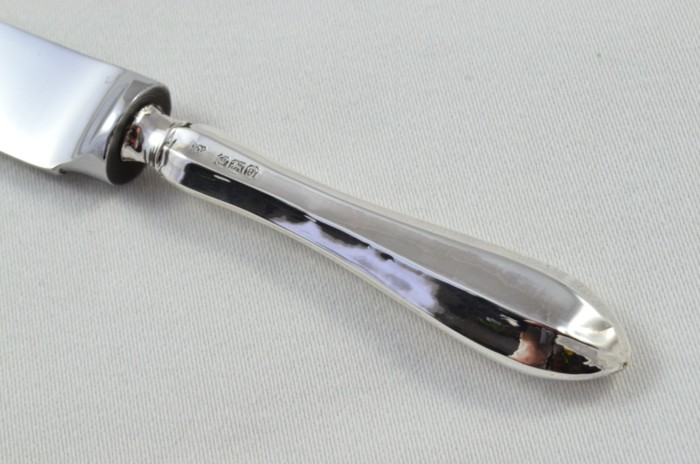 Antique Sheffield Sterling Silver Handled Cheese Knife Banquet Pattern 1923 - Image 3