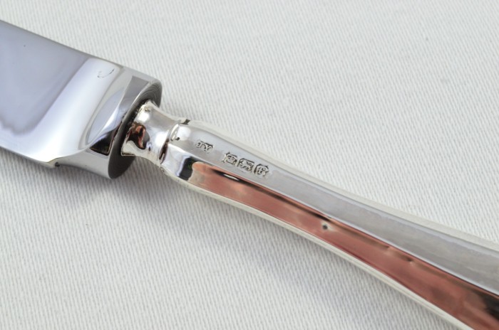 Antique Sheffield Sterling Silver Handled Cheese Knife Banquet Pattern 1923 - Image 4