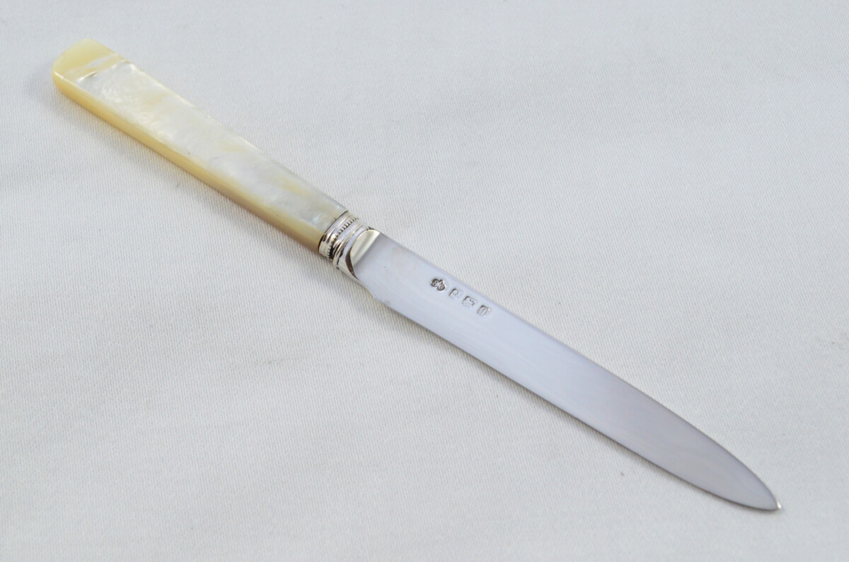 Elkington & Co Birmingham Set Of 6 & 6 Mother Of Pearl Handled Sterling Silver Knives and Forks 1912 - Image 11