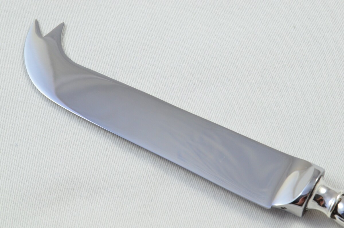Antique Sheffield Sterling Silver Handled Cheese Knife Chippendale Pattern 1924 - Image 5