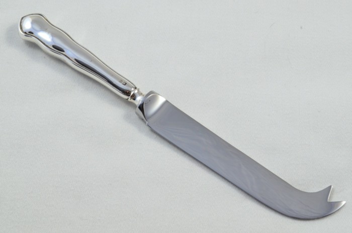 Antique Sheffield Sterling Silver Handled Cheese Knife Chippendale Pattern 1924 - Image 6