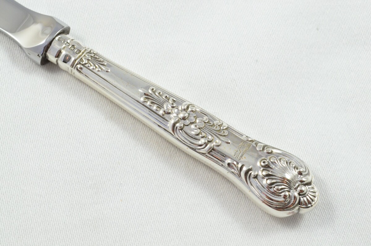 Francis Higgins Sterling Silver Handled Letter Opener Queens Pattern London 1859 Cased - Image 3