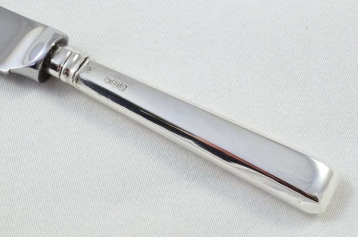 Antique Sheffield Sterling Silver Handled Cheese Knife Lincoln Pattern 1919 - Image 3