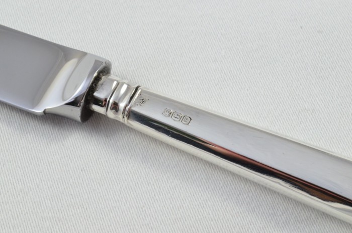 Antique Sheffield Sterling Silver Handled Cheese Knife Lincoln Pattern 1919 - Image 4