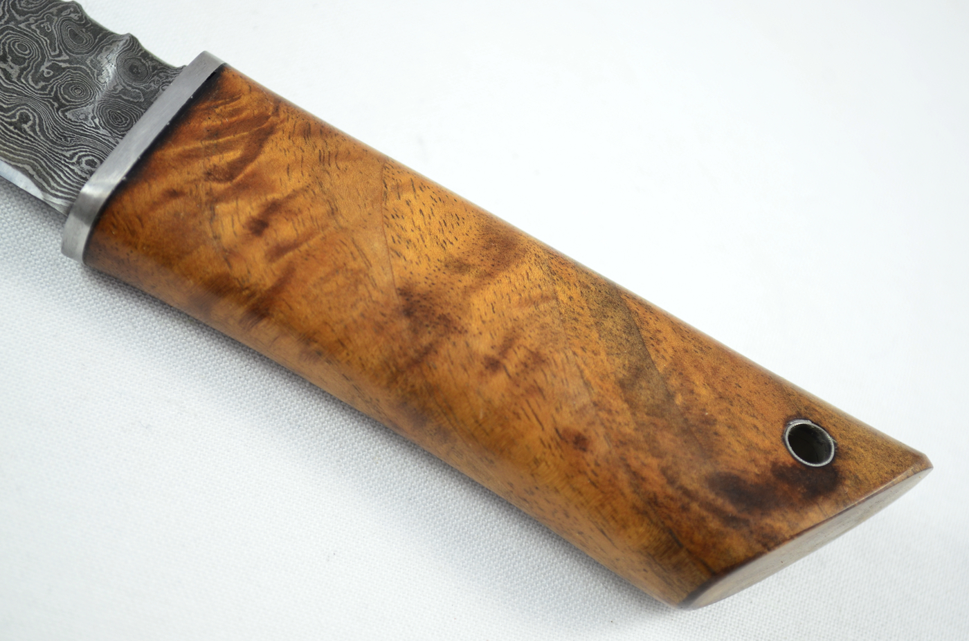 A Genuine Cherry Wood Handled Damascus Steel Dirk Made In Sheffield England - Image 3