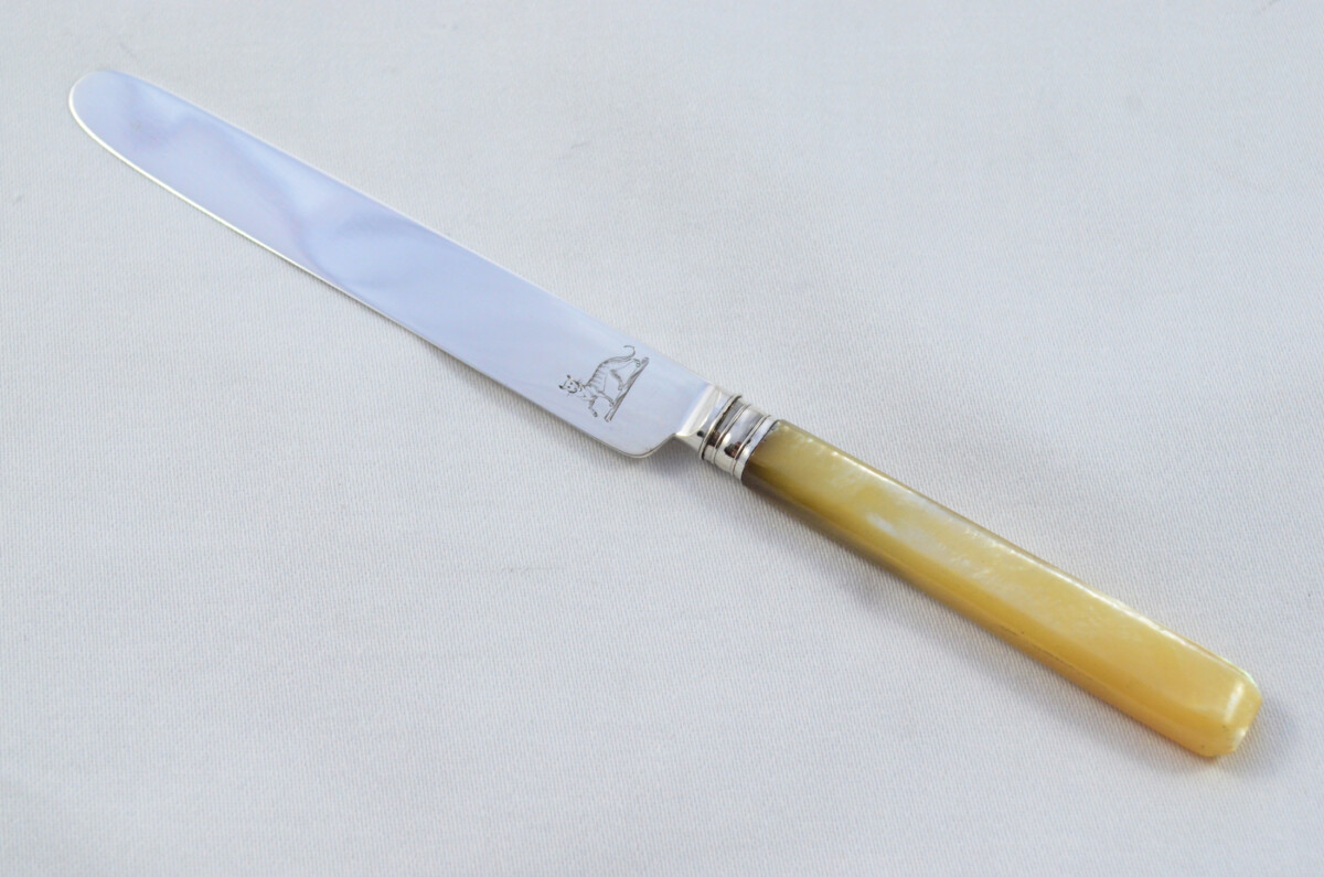 6 Moses Brent Mother of Pearl & Solid Silver Knives Hallmarked 1815 - Image 6