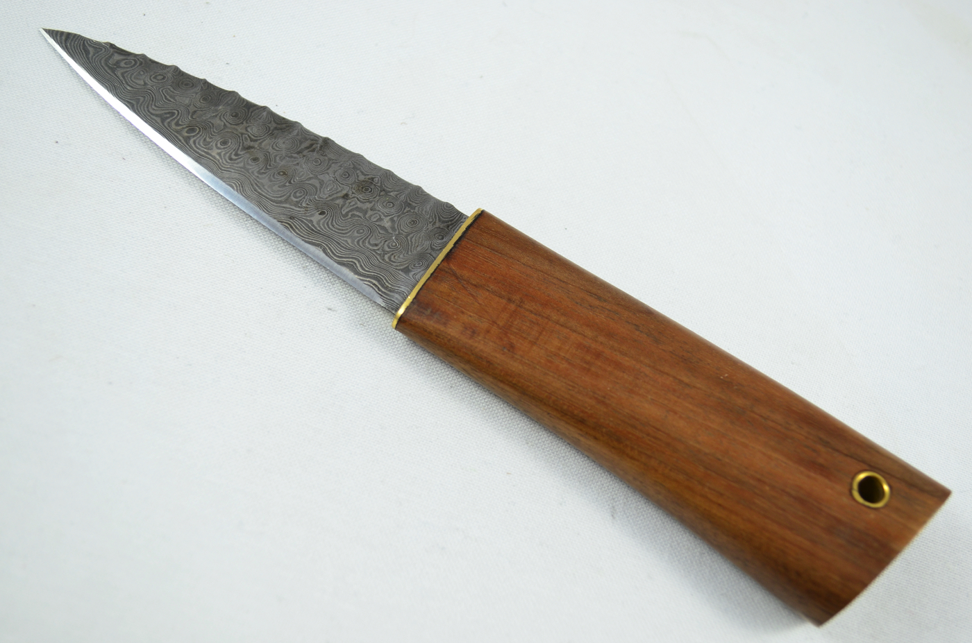 A Genuine Rose Wood Handled Damascus Steel Dirk Made In Sheffield England - Image 2