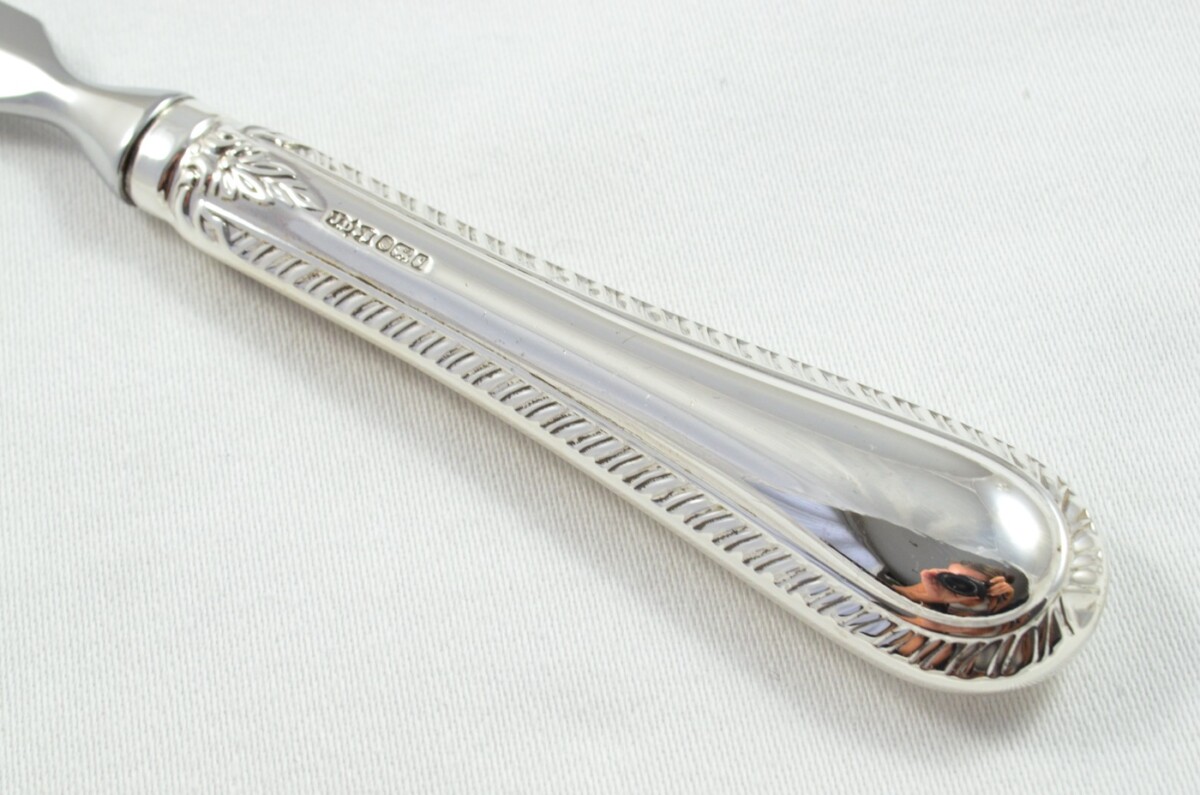 James Dixons & Sons Sterling Silver Handled Letter Opener Feather Edge Pattern Sheffield 1983 Cased - Image 3
