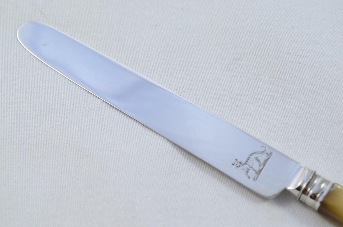 6 Moses Brent Mother of Pearl & Solid Silver Knives Hallmarked 1815 - Image 7