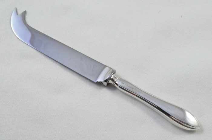 Antique Sheffield Sterling Silver Handled Cheese Knife Pointed Thread Pattern 1917 - Image 2