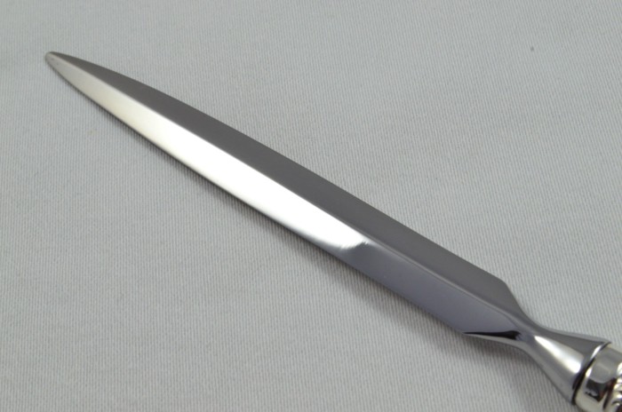 James Dixons & Sons Sterling Silver Handled Letter Opener Feather Edge Pattern Sheffield 1983 Cased - Image 5