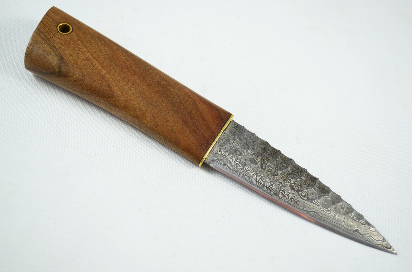 A Genuine Rose Wood Handled Damascus Steel Dirk Made In Sheffield England - Image 5