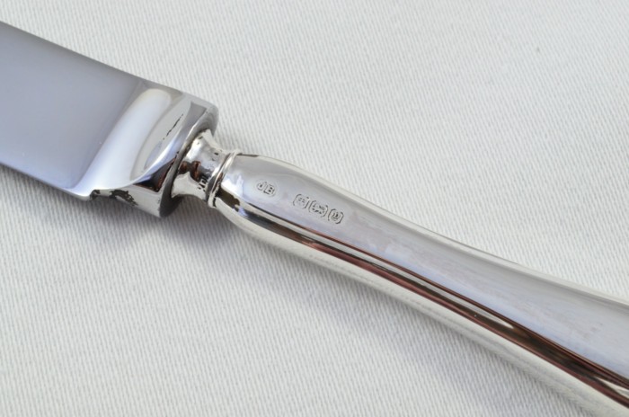 Antique Sheffield Sterling Silver Handled Cheese Knife Pointed Thread Pattern 1917 - Image 4