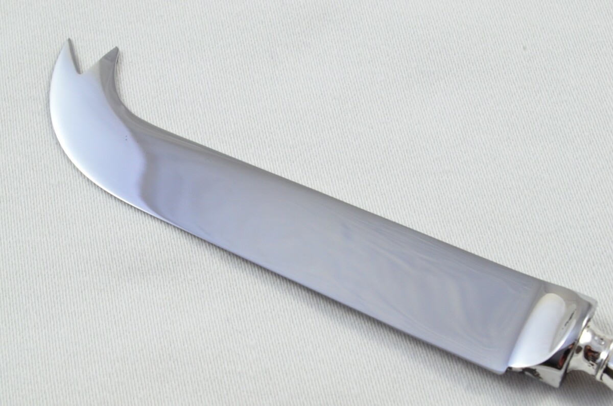 Antique Sheffield Sterling Silver Handled Cheese Knife Pointed Thread Pattern 1917 - Image 5