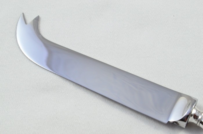 Antique Sheffield Sterling Silver Handled Cheese Knife Pointed Thread Pattern 1917 - Image 5