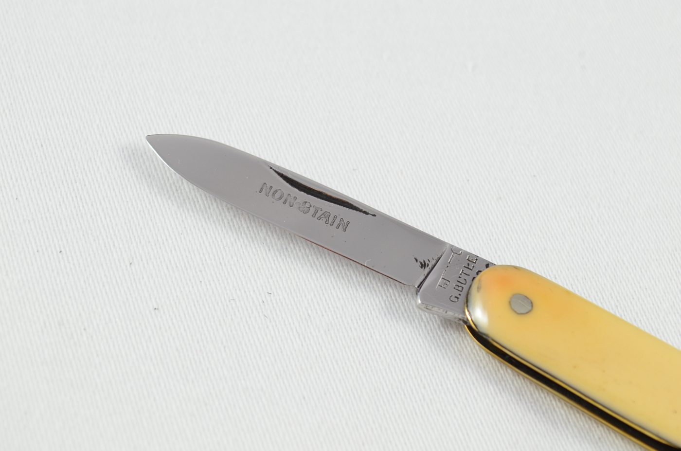 George Butler Sheffield Plastic Faux Ivory Handled Pen Knife c.1920 - Image 2
