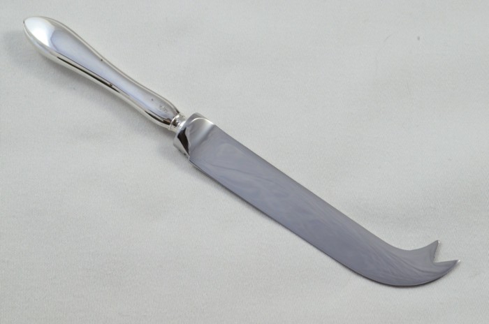 Antique Sheffield Sterling Silver Handled Cheese Knife Pointed Thread Pattern 1917 - Image 6