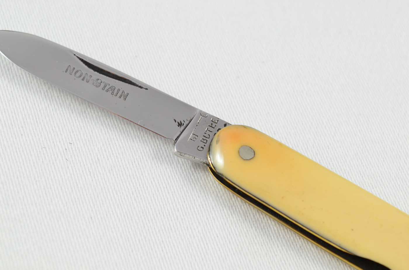 George Butler Sheffield Plastic Faux Ivory Handled Pen Knife c.1920 - Image 3