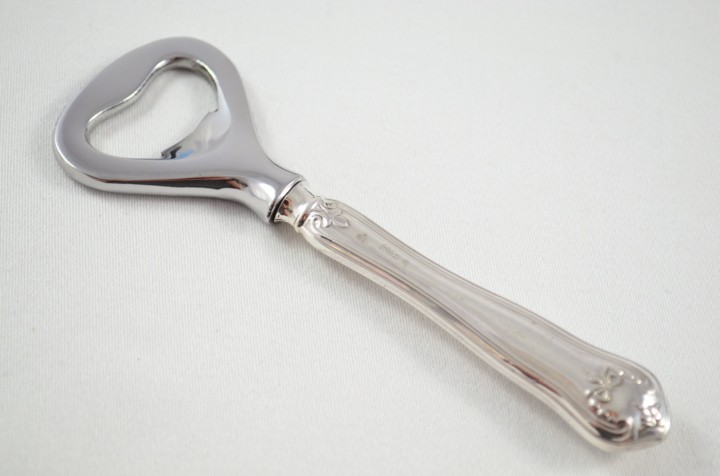Boxed CH Beatson Floral Pattern Sterling Silver Bottle Opener Sheffield 1920 - Image 2