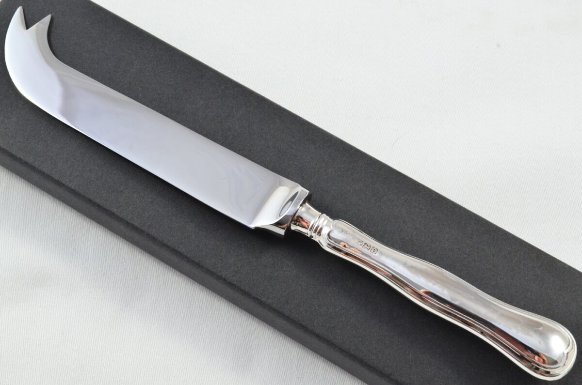 Antique Sheffield Sterling Silver Handled Cheese Knife French Fiddle Pattern 1922