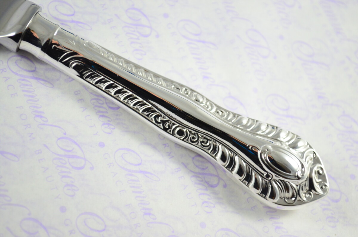 Gadroon Pattern Sheffield Silver Plated Challah Bread & Cake Knife Shabbat Judaica - Image 4
