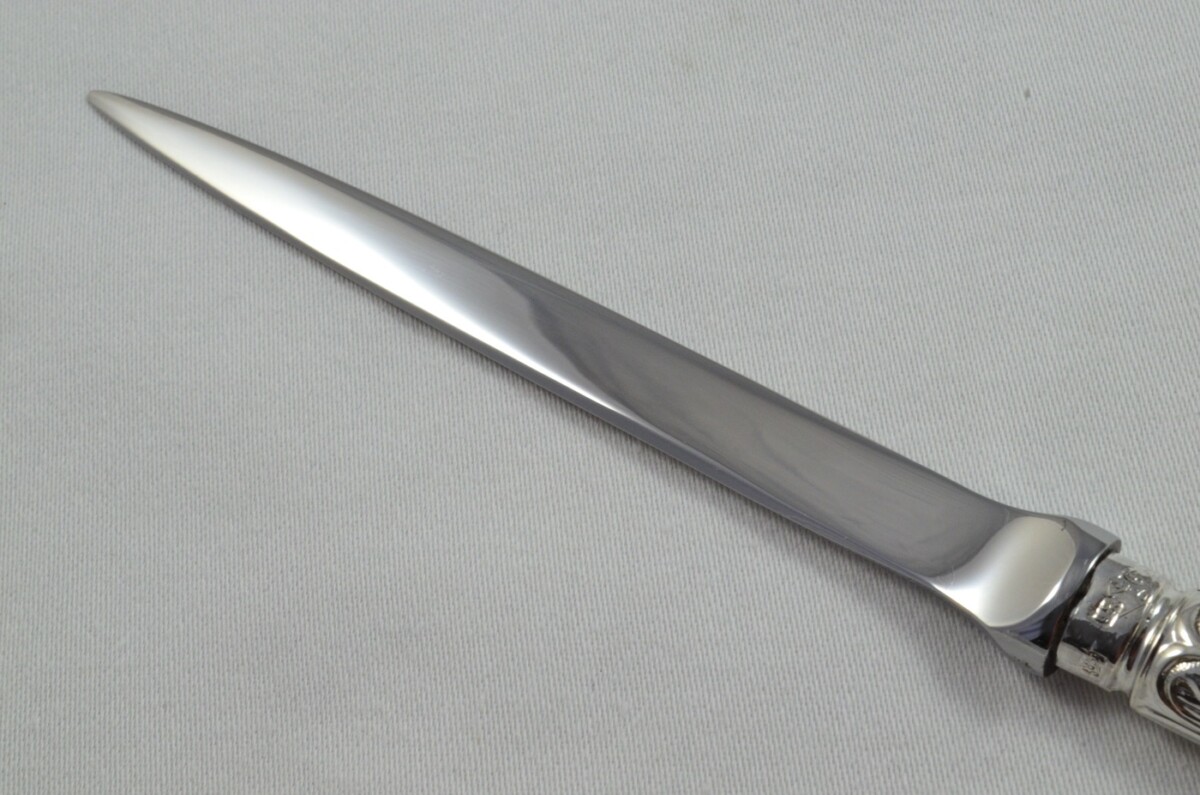 Henry Howson Sterling Silver Handled Letter Opener Hepplewhite Pattern Sheffield C.1870 cased - Image 5