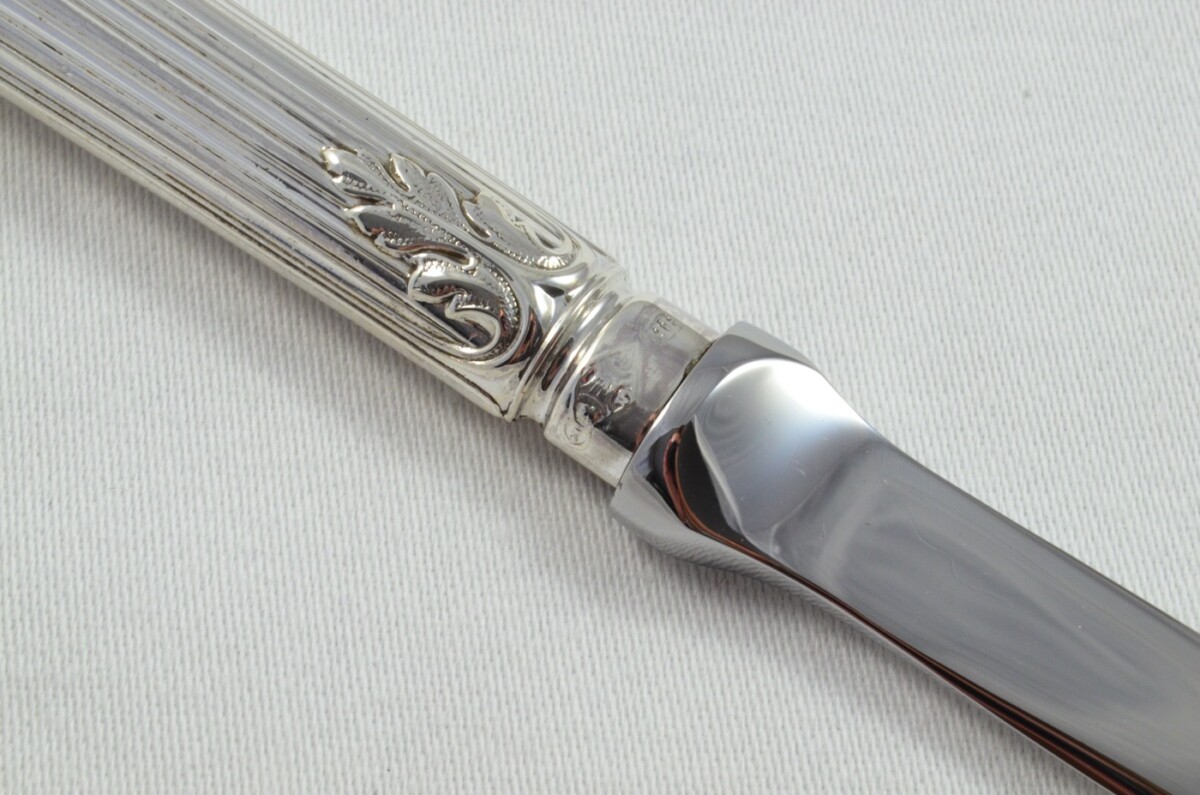 Henry Howson Sterling Silver Handled Letter Opener Hepplewhite Pattern Sheffield C.1870 cased - Image 7