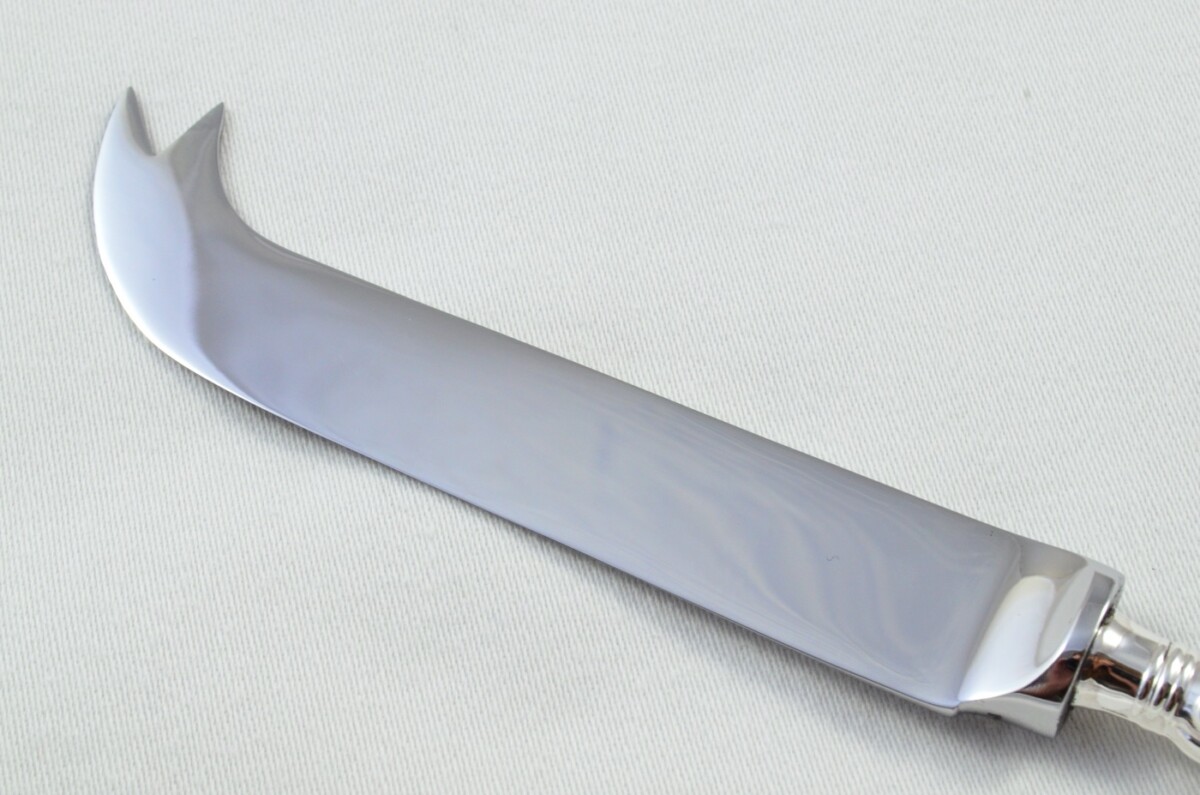 Antique Sheffield Sterling Silver Handled Cheese Knife French Fiddle Pattern 1922 - Image 5
