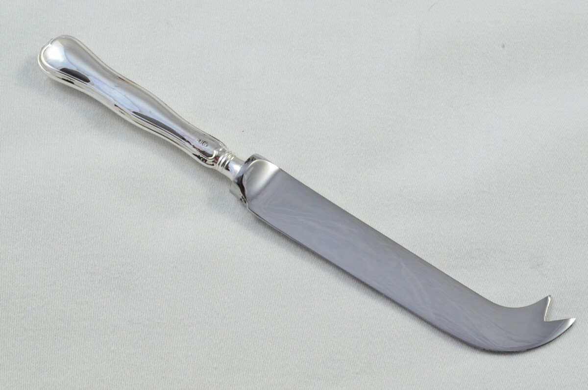 Antique Sheffield Sterling Silver Handled Cheese Knife French Fiddle Pattern 1922 - Image 6