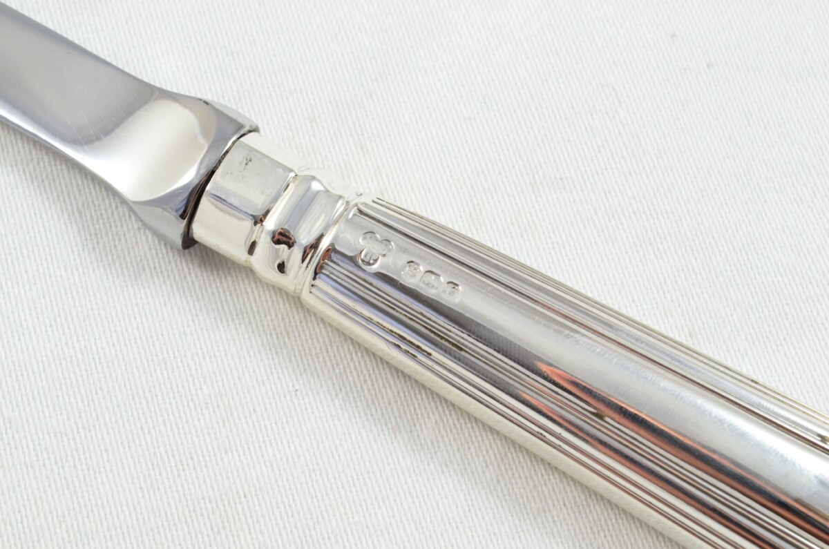 E.P & Co Sterling Silver Handled Letter Opener Thread & Shell Pattern Sheffield 1977 Cased - Image 4