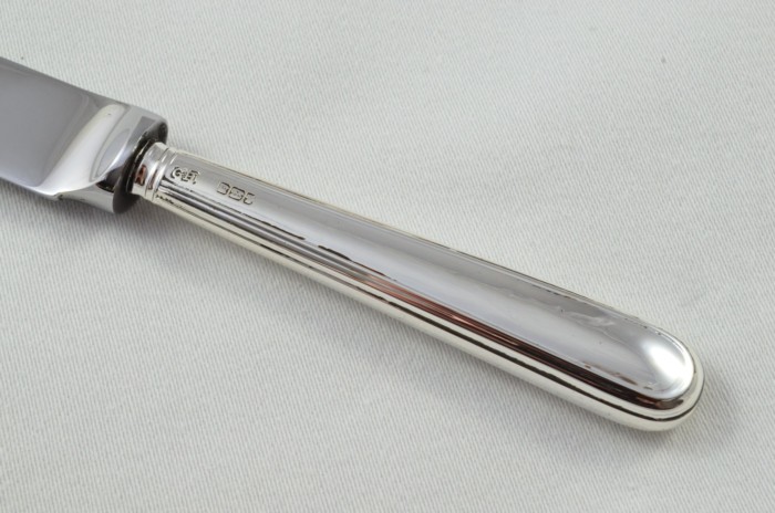 Antique Sheffield Sterling Silver Handled Cheese Knife Old English Thread Pattern 1903 - Image 3