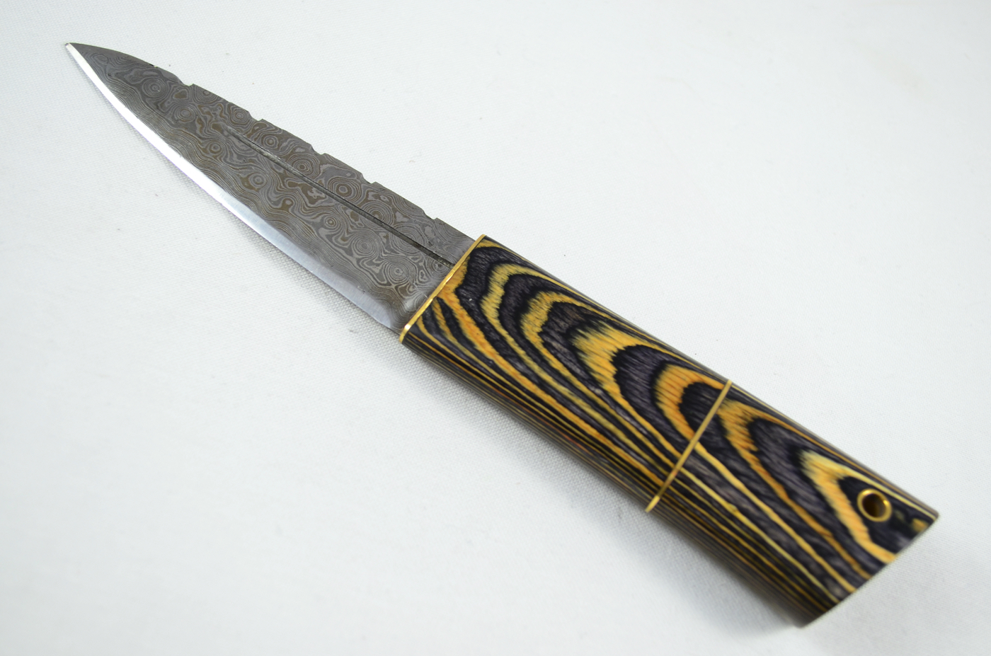 A Genuine Laminate Handled Damascus Steel Dirk Made In Sheffield England - Image 2