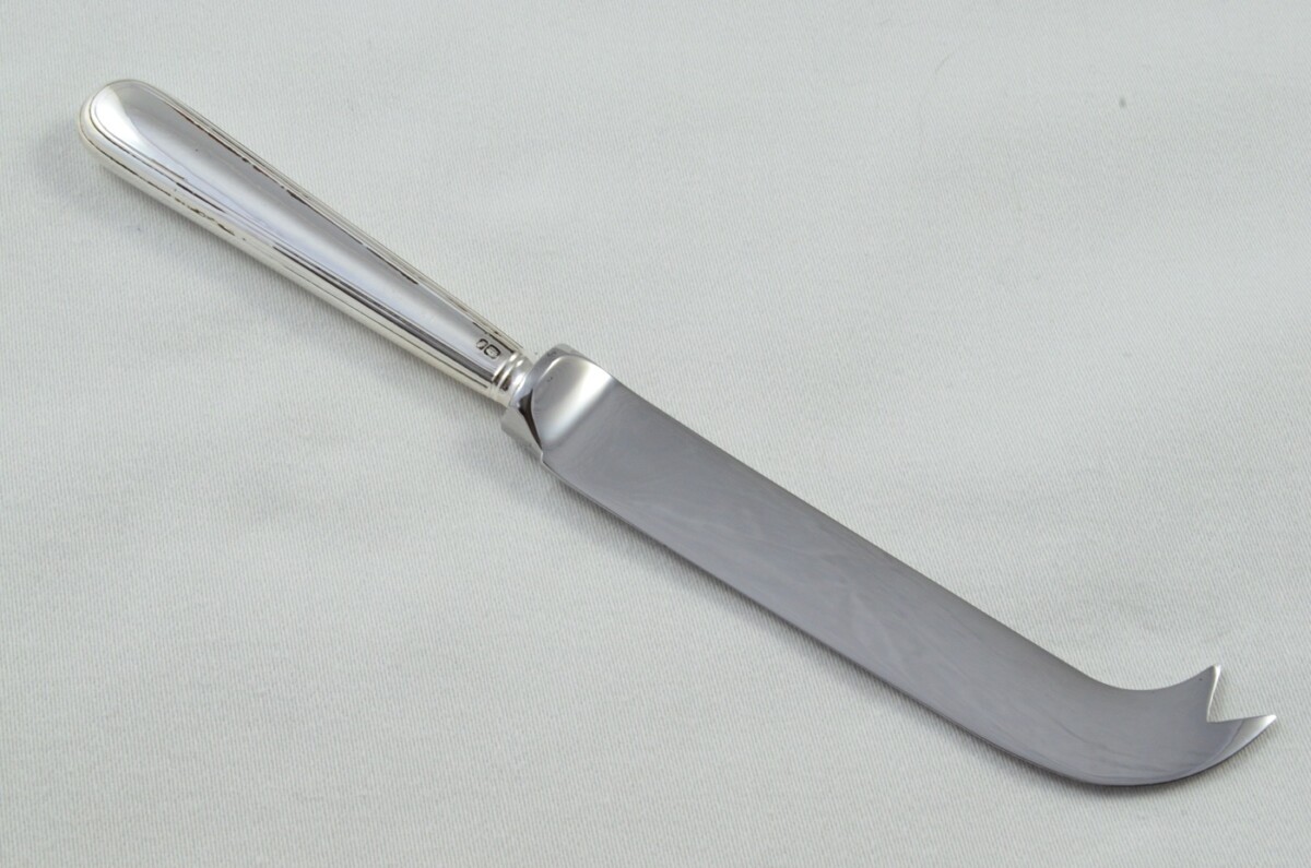 Antique Sheffield Sterling Silver Handled Cheese Knife Old English Thread Pattern 1903 - Image 6