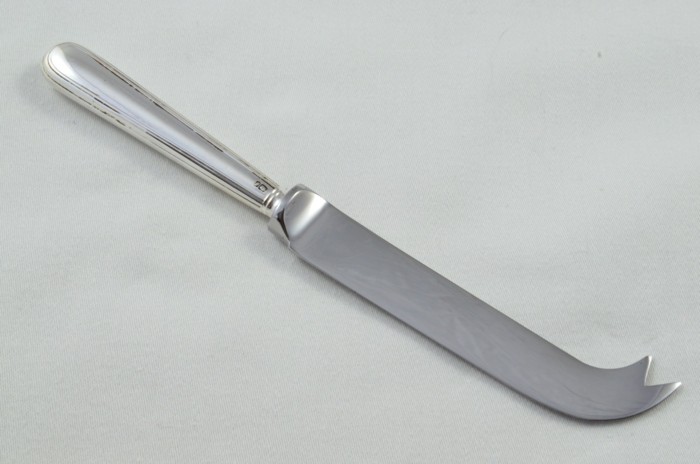 Antique Sheffield Sterling Silver Handled Cheese Knife Old English Thread Pattern 1903 - Image 6