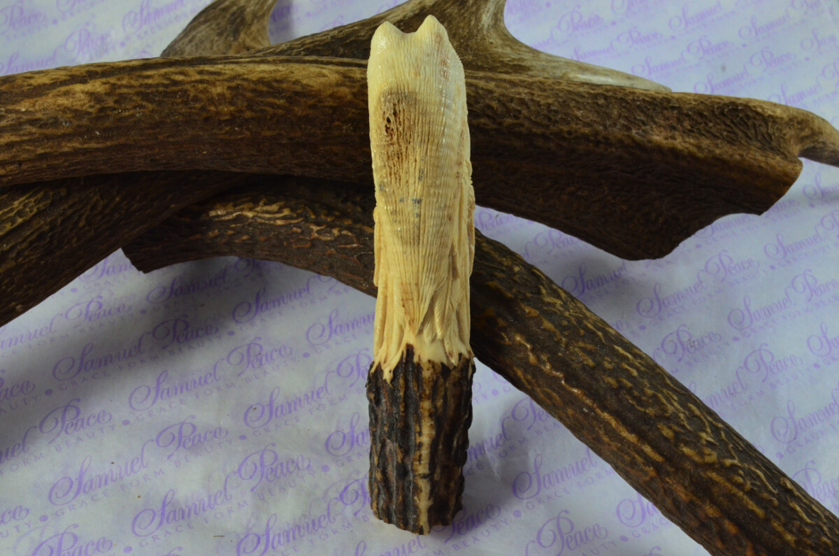 American Indian Hand Carved Stag Antler Horn Knife Handle Hobbyist Make Your Own Knife! Made in Sheffield England - Image 5